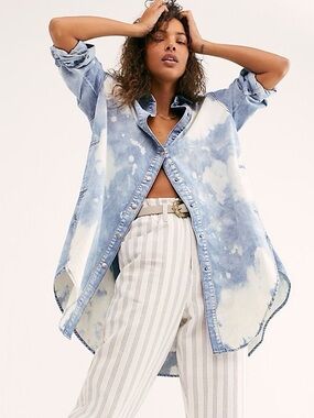 We the Free by Free People Tuscan Denim Tunic-Oversized